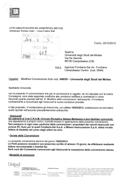 Torino, 20/12/2012 Spett.le Universit&agrave; degli Studi del Molise