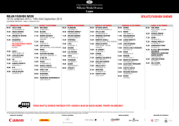 18/23 settembre 2013 - Camera Nazionale della Moda Italiana