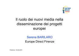 Il ruolo dei nuovi media nella disseminazione dei progetti europei