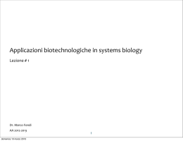 Lesson #1 - Florence Computational Biology Group