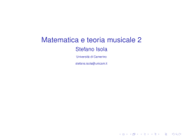Matematica e teoria musicale 2