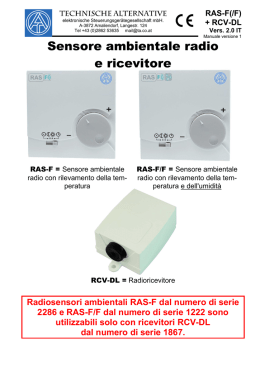 Sensore ambientale radio e ricevitore