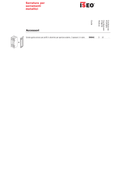 Serrature per serramenti metallici Accessori