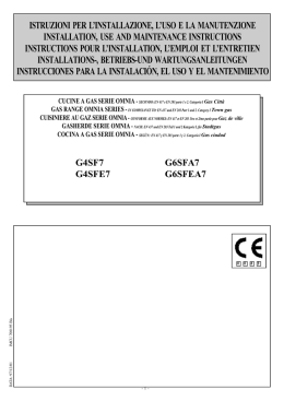 istruzioni per l`installazione, l`uso e la manutenzione installation, use