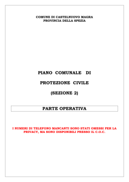 piano comunale di protezione civile