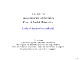 lucidi-4 - Dipartimento di Matematica
