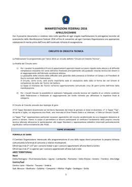 Circolare Manifestazioni Federali - piemonte
