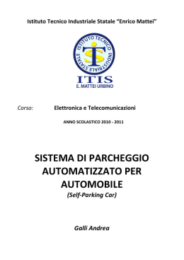 Sistempa di Parcheggio automatizzato per