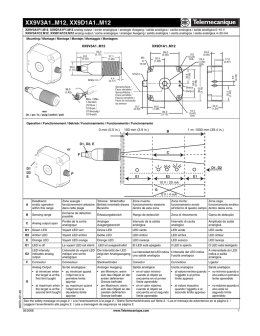 XX9V3A1..M12, XX9D1A1..M12 Ultrasonic Sensors with Analog