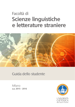 Scienze linguistiche e letterature straniere