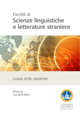 Scienze linguistiche e letterature straniere