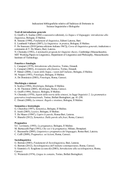 Scienze linguistiche e filologiche - Universit&agrave; per Stranieri di Perugia