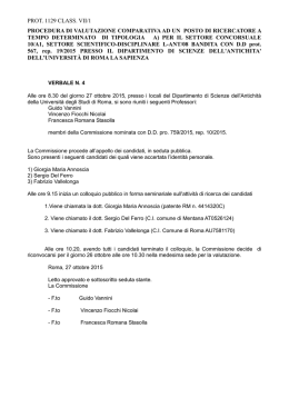 Verbali - Sapienza