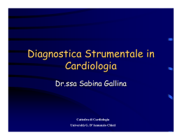 Diagnostica cardiologica - Università degli Studi "G. d`Annunzio"