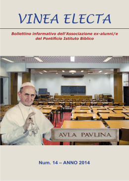 Vinea Electa 14 - Pontificio Istituto Biblico
