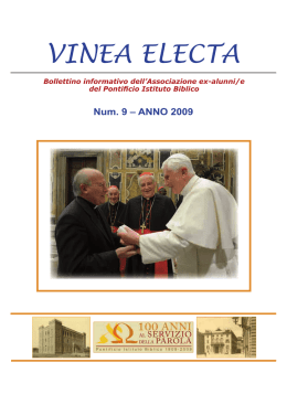 Vinea Electa 9 - Pontificio Istituto Biblico