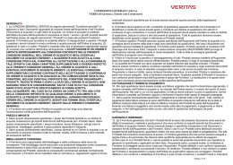 condizioni generali veritas general terms and conditions