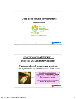 L`uso delle valvole termostatiche
