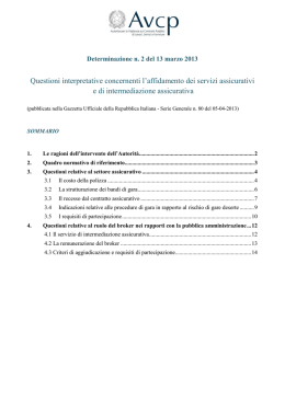 Determinazione - Autorit&agrave; Nazionale Anticorruzione