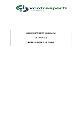 AFFIDAMENTO SERVIZI ASSICURATIVI CIG