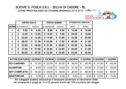SCIOVIE S. FOSCA S.R.L - SELVA DI CADORE - BL
