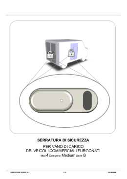 serratura di sicurezza per vano di carico dei veicoli