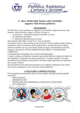 Manuale PBLS - Pubblica Assistenza Carrara