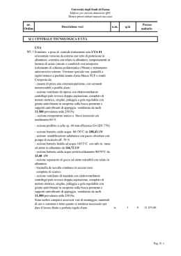 nr. Ordine Descrizione voci umqt&agrave; Prezzo unitario M 1 UTA M1.1
