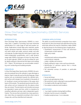 Glow Discharge Mass Spectrometry (GDMS) Services