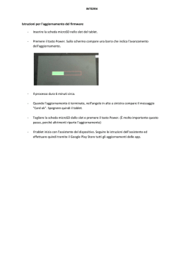 Istruzioni per l`aggiornamento del firmware