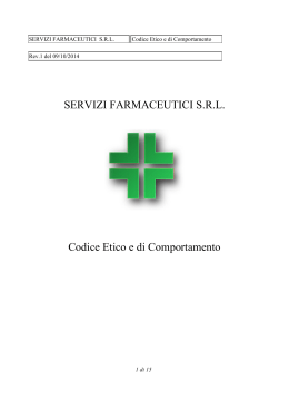 SERVIZI FARMACEUTICI S.R.L. Codice Etico e di Comportamento