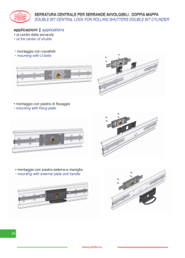 SERRATURA CENTRALE PER SERRANDE AVVOLGIBILI