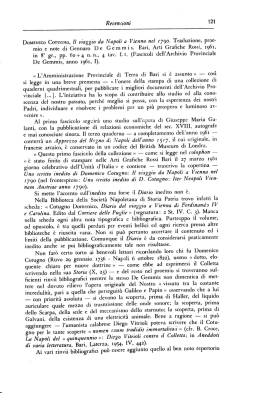 DOMENICO COTUGNO, Il viaggio da Napoli a Vienna nel 1790