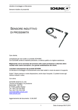 SENSORE INDUTTIVO DI PROSSIMIT&Agrave;
