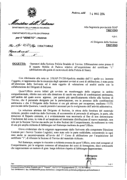 sezione treviso - corsi di abilitazione - acquisizione certificato 1