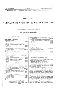TORNATA DI VENERD&Igrave; 12 SETTEMBRE 1919