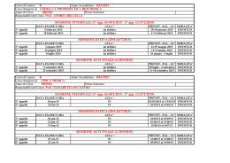 SESSIONE ESTIVA (29/5-24/7/2015)