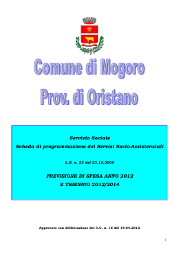 CC015-2012 Programma socio-assistenziale 2012-2014