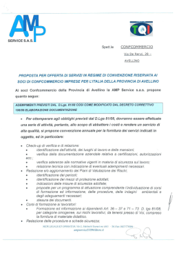 SERVICE SAS Spett.le CONFCOMM ERCIO