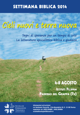 LOCANDINA Settimana biblica 2014