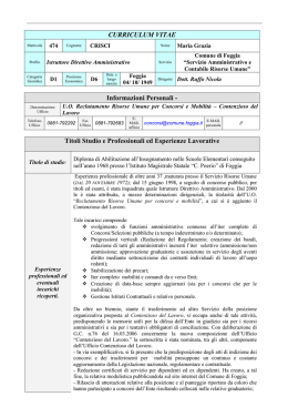 Servizio Amministrativo e Contabile delle Risorse Umane