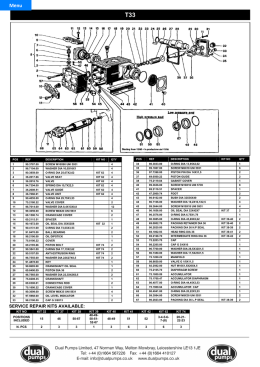 SERVICE REPAIR KITS AVAILABLE: