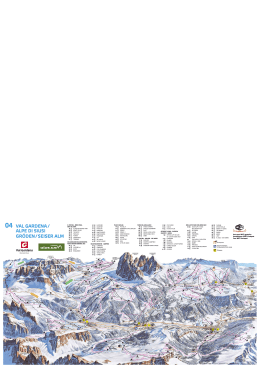 Piantina dell`area sciistica Val Gardena/Alpe di Siusi