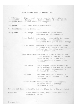 Nuovi consiglieri