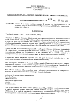 203 , -. __ - Deliberazione