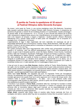 Scarica il materiale informativo - APT Trento, Monte Bondone, Valle