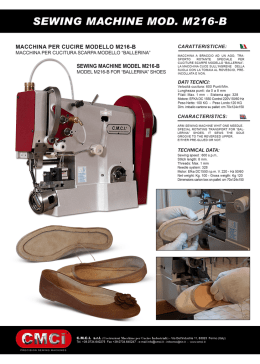SEWING MACHINE MCD. M216-B