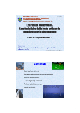Energia eolica - Università di Genova