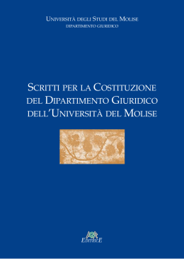 scritti per la costituzione del dipartimento giuridico