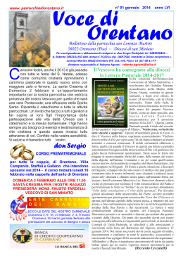 n° 1 gennaio 2014 - Parrocchie di Orentano